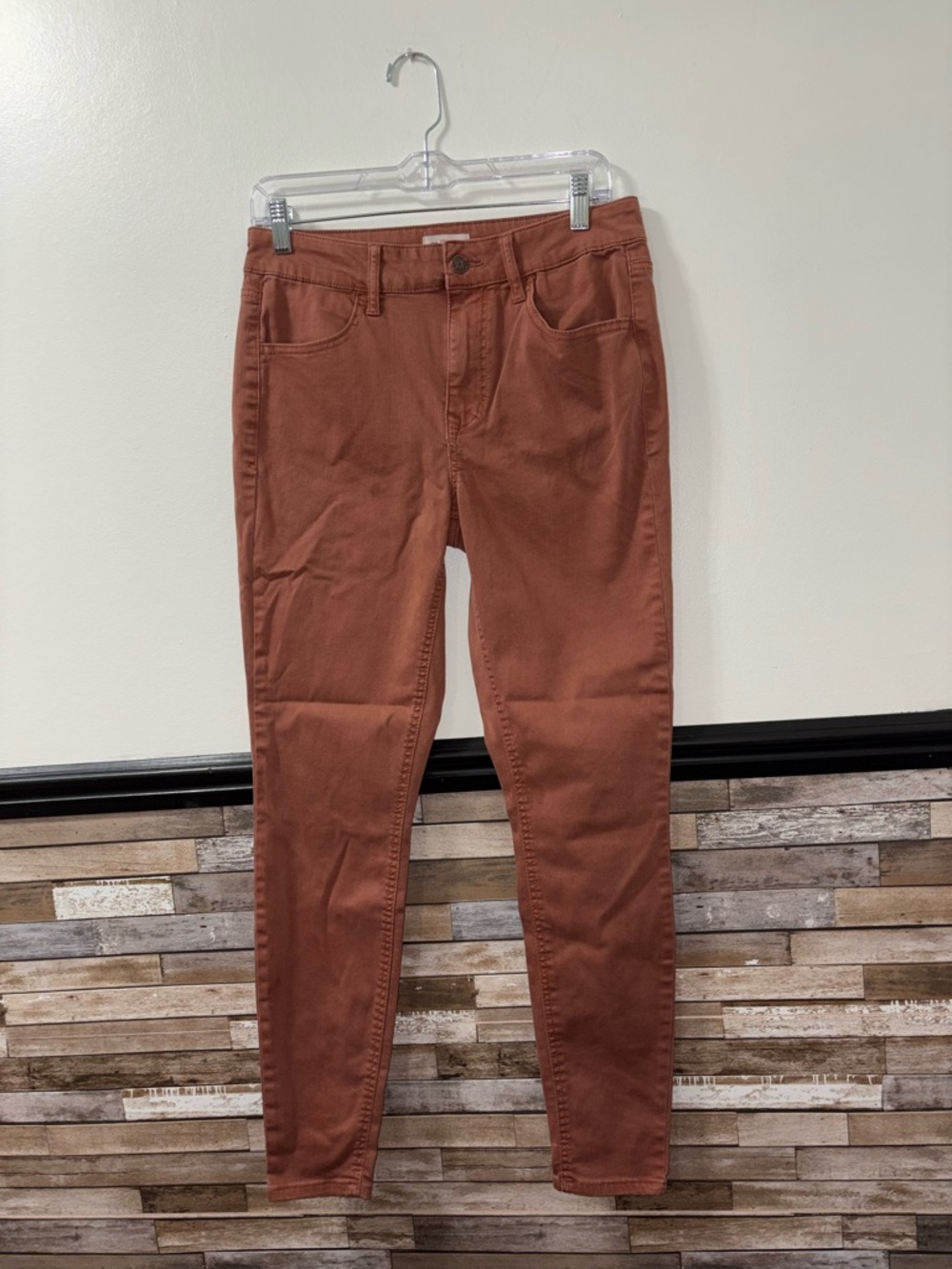 Maurices Rust Pink High-Rise Skinny Pants Size Medium